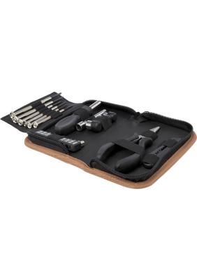 Spike 24-piece RCS recycled plastic tool set with cork pouch