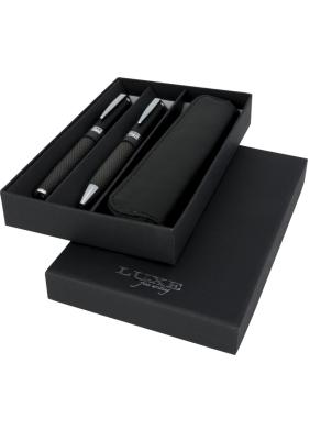 Carbon duo pen gift set with pouch (black ink)