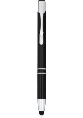 Moneta anodized aluminium click stylus ballpoint pen