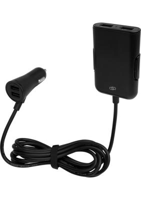 Pilot dual car charger with QC 3.0 dual back seat extended charger