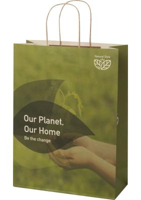 Agricultural waste 150 g/m2 paper bag with twisted handles - XX large 