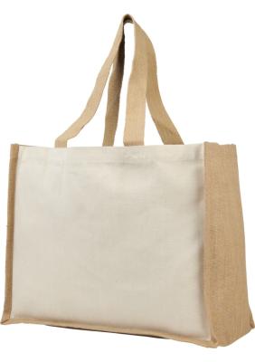 Varai 320 g/m² canvas and jute shopping tote bag 23L